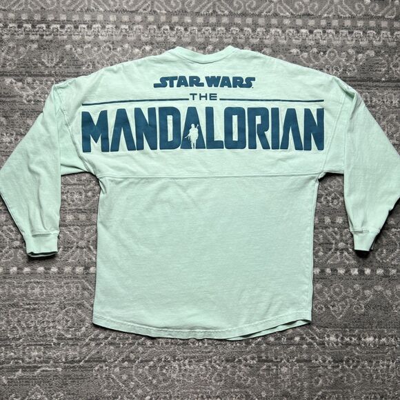 Disney x Star Wars Mandalorian Spirit Jersey Shirt Small Green Baby Yoda - Picture 7 of 8
